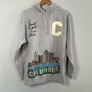 Hype 614  “I used to get it in Ohio” Black Market Graphic Hoodie, Size L